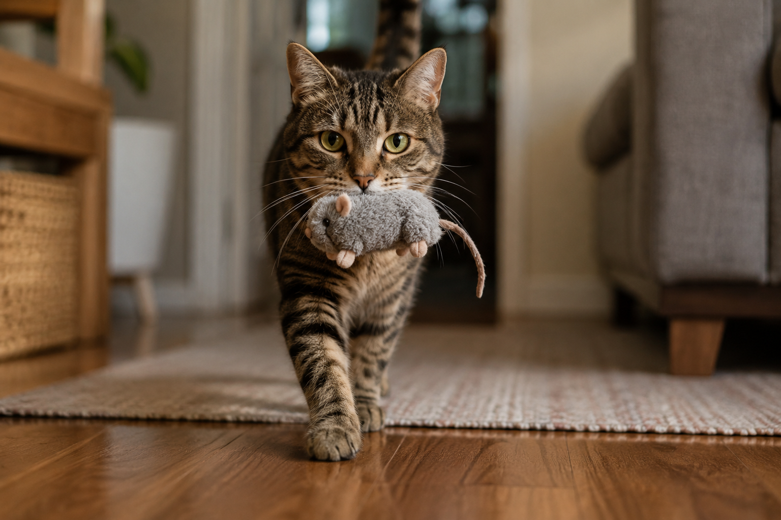 Por qué mi gato me trae juguetes: lo que realmente intenta decirte cuando aparece con una pelota en la boca