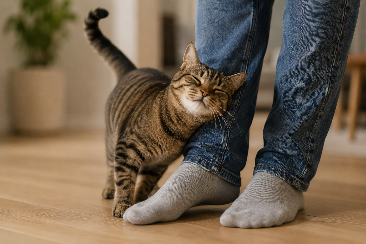Qué significa cuando tu gato se frota contigo: la verdadera razón por la que te marca con su cabeza y su cuerpo