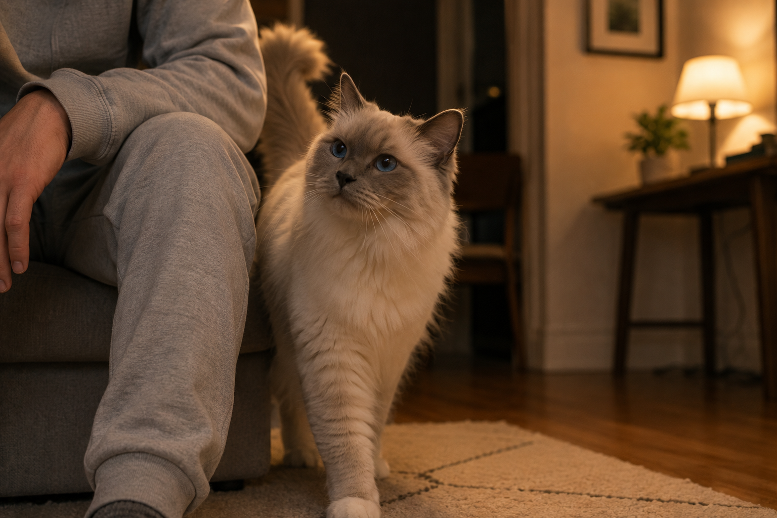 Por qué tu gato te sigue a todas partes