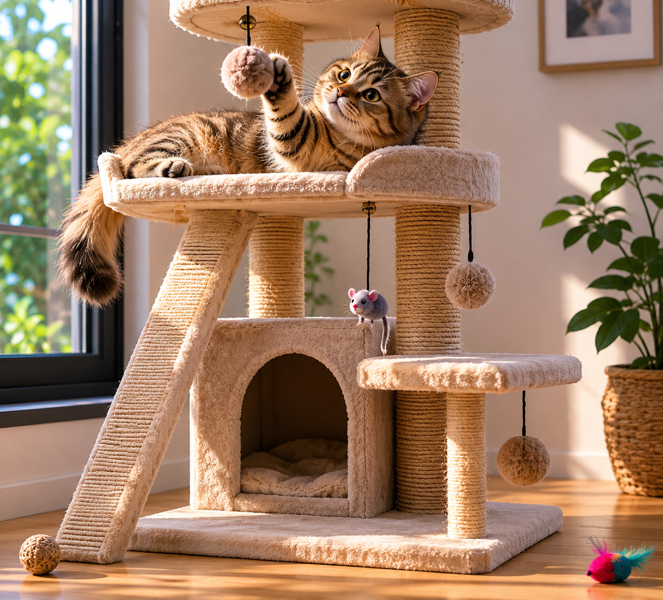 Guia practica para crear un espacio de juego seguro para gatos